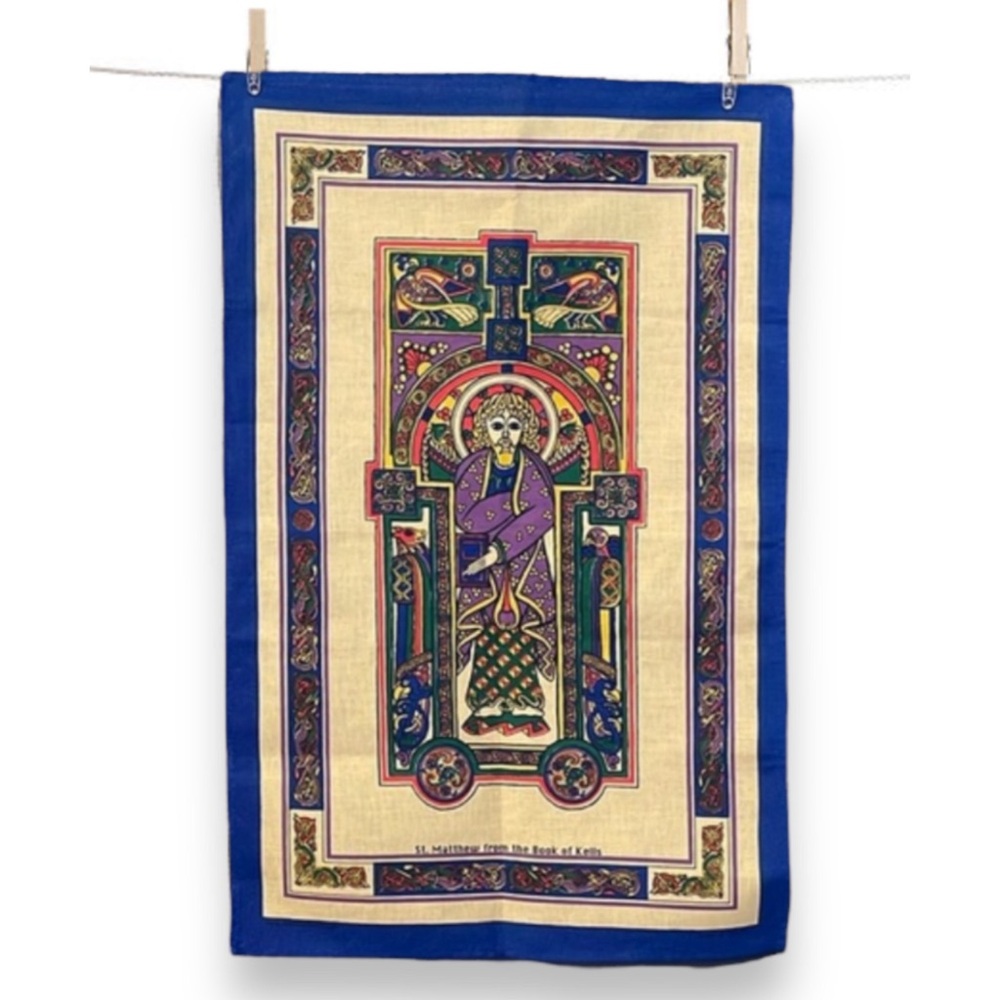 St Matthew from the Book of Kells Tea Towel